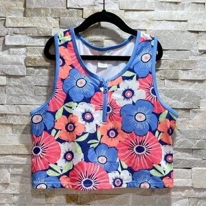 Gymboree Tankini Floral Tankini Swim Top Size 14 XL